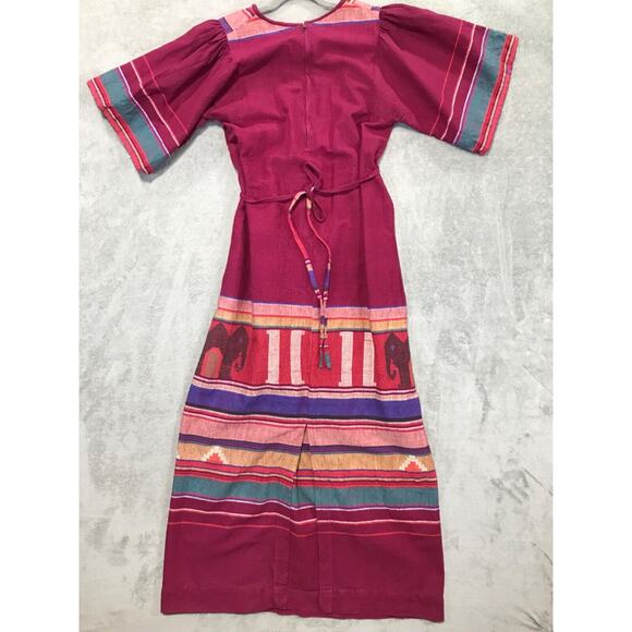 Ajanta Vintage Hand Woven Dress Made in India Boho Hippie Bohemian Festival - Picture 7 of 8